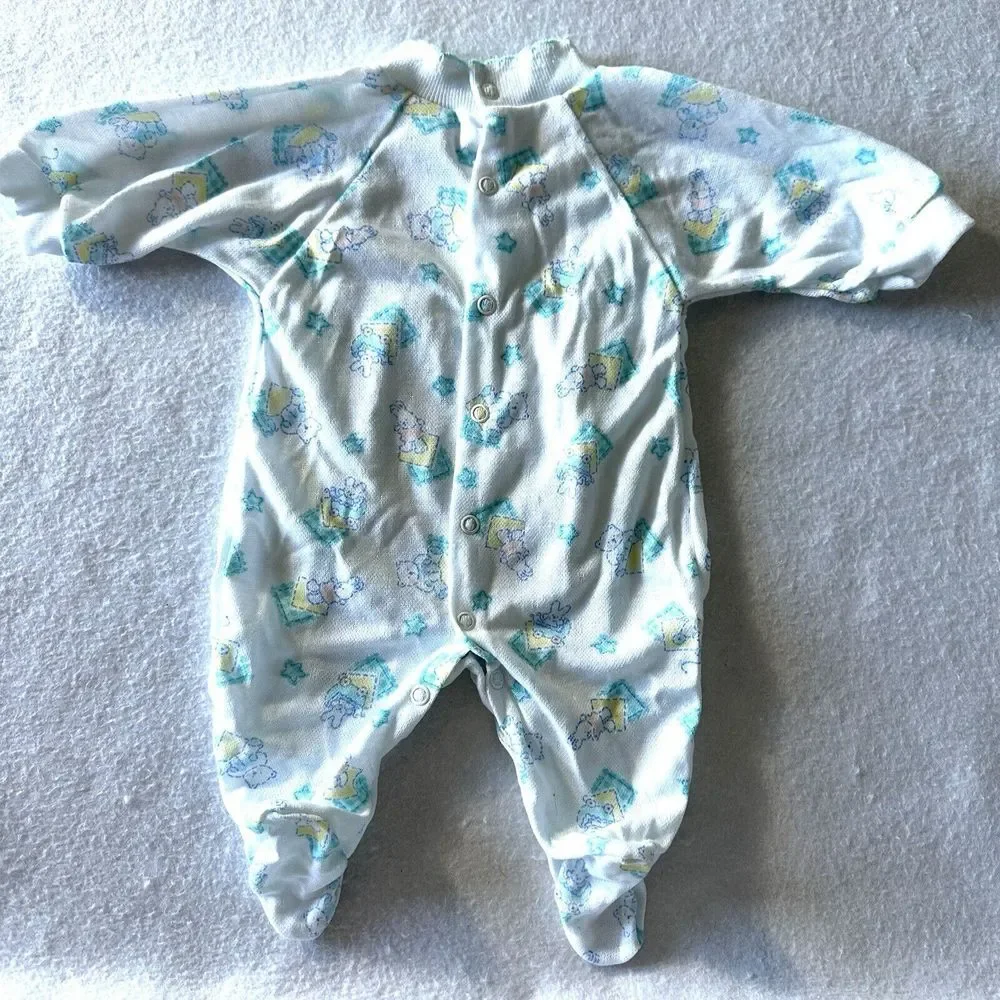 BabyGro Small Newborn 0-3 Months Footed Made USA romper‎ sleep suit Snap
